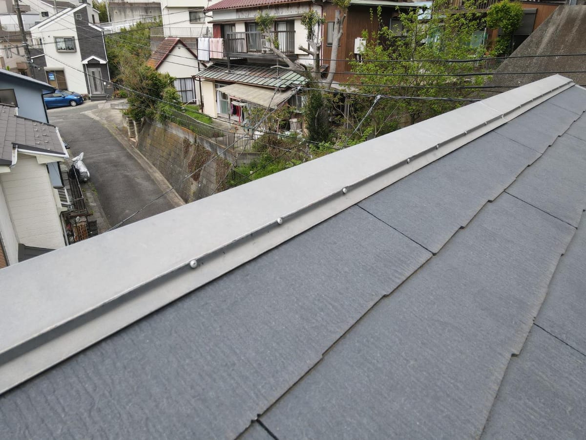 屋根 棟板金 劣化 色褪せ