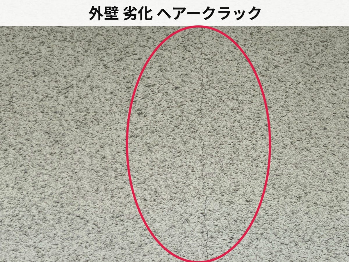 外壁 劣化 ヘアークラック