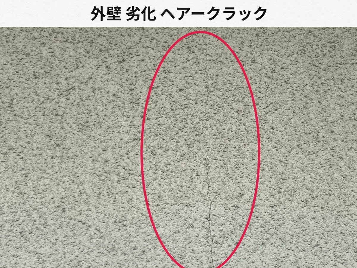 外壁 劣化 ヘアークラック