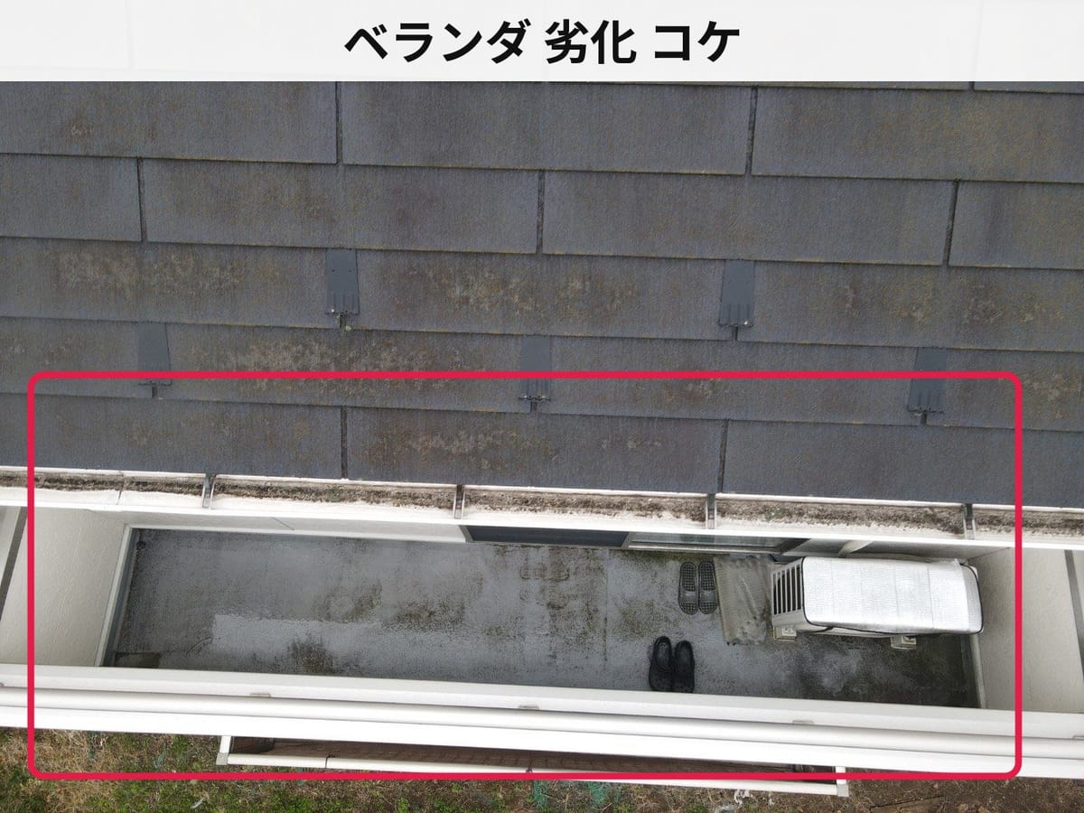 ベランダ 劣化 コケ