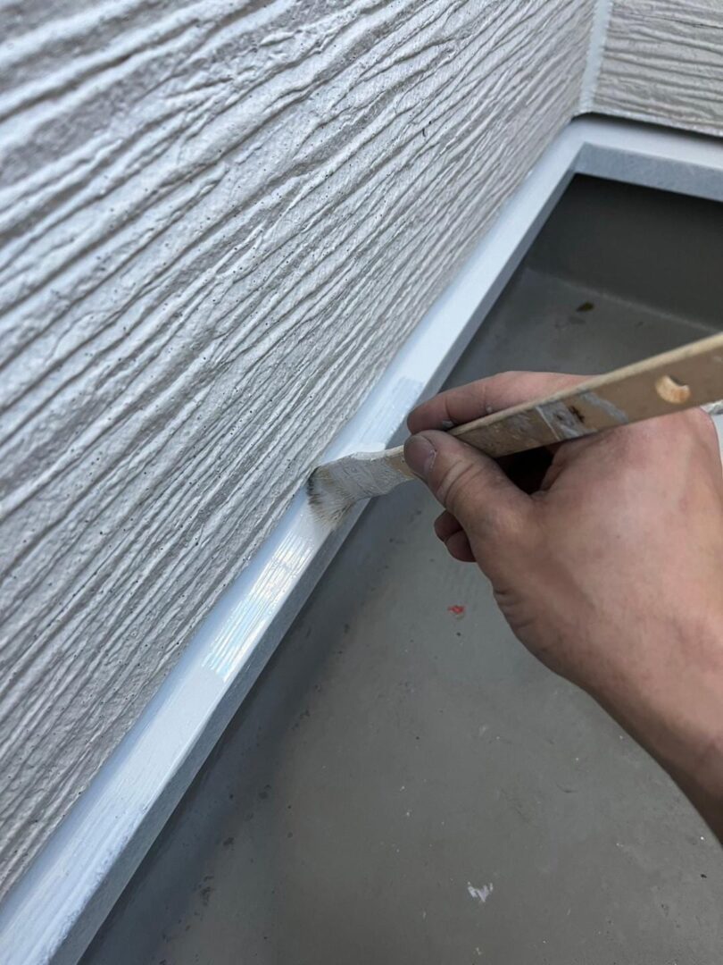 付帯部 水切り 錆止め中
